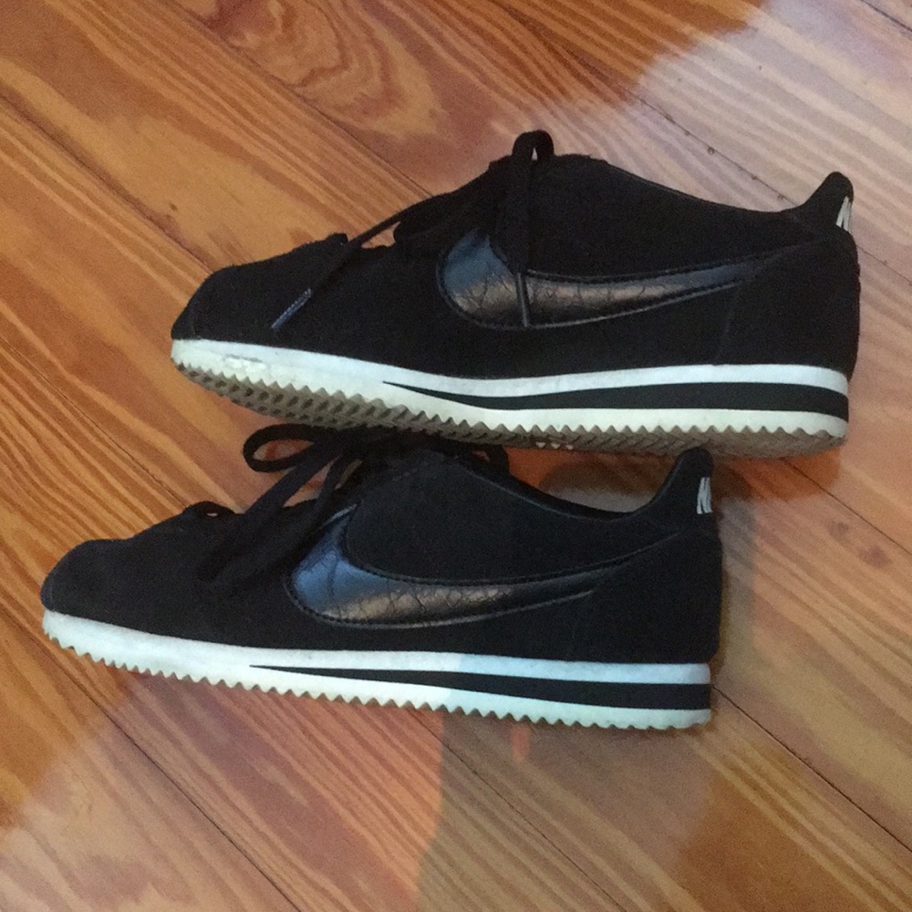 Black Suede Nike Cortez Sneakers